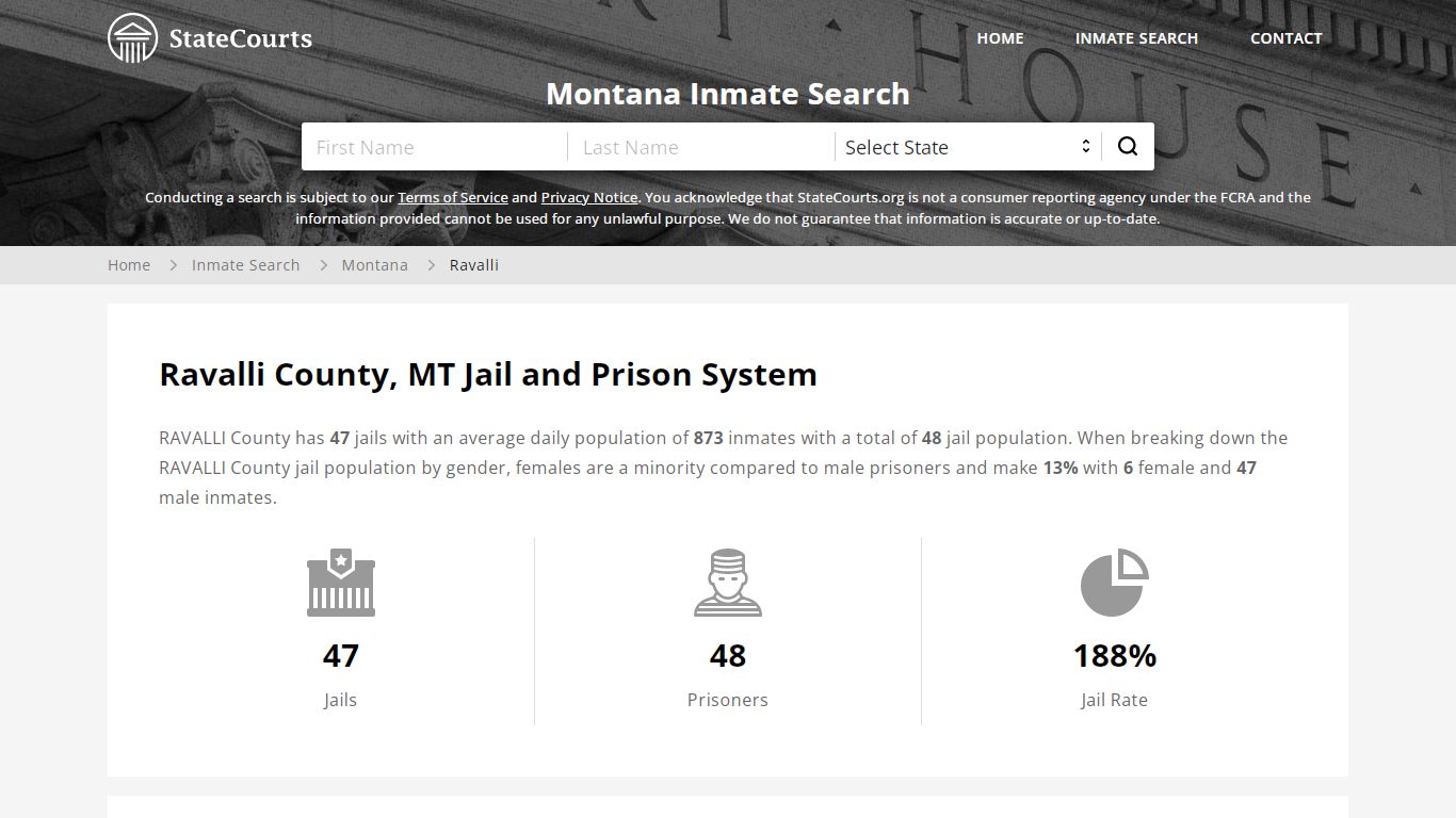 Ravalli County, MT Inmate Search - StateCourts